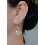 Hot Crystal Heart Earrings
