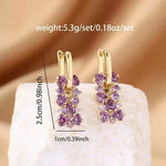 Hot Purple Crystal Earrings