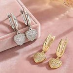 Hot-Selling Heart-Shaped Crystal Gentle Commuting Earrings