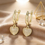 Hot-Selling Heart-Shaped Crystal Gentle Commuting Earrings