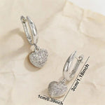 Hot-Selling Heart-Shaped Crystal Gentle Commuting Earrings