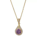 Hot-Selling Purple Teardrop Necklace