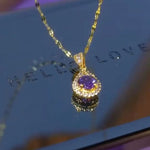 Hot-Selling Purple Teardrop Necklace