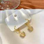Hot Vintage European Flower Diamond Stud Earrings