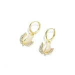 Hot Vintage European Flower Diamond Stud Earrings