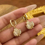 Hot Vintage European Flower Diamond Stud Earrings