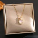 Ice Clear Jade Butterfly Chinese Necklace
