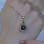 Icy Blue Web Necklace