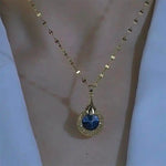 Icy Blue Web Necklace