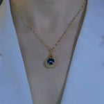 Icy Blue Web Necklace