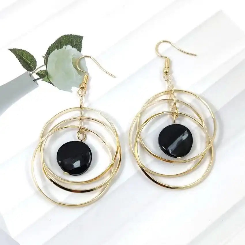Interlocking Large Drop Earrings