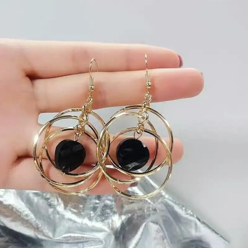 Interlocking Large Drop Earrings