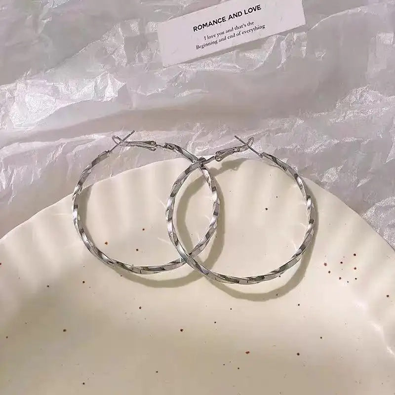 Irregular Circle Exaggerated Large Hoop Earrings