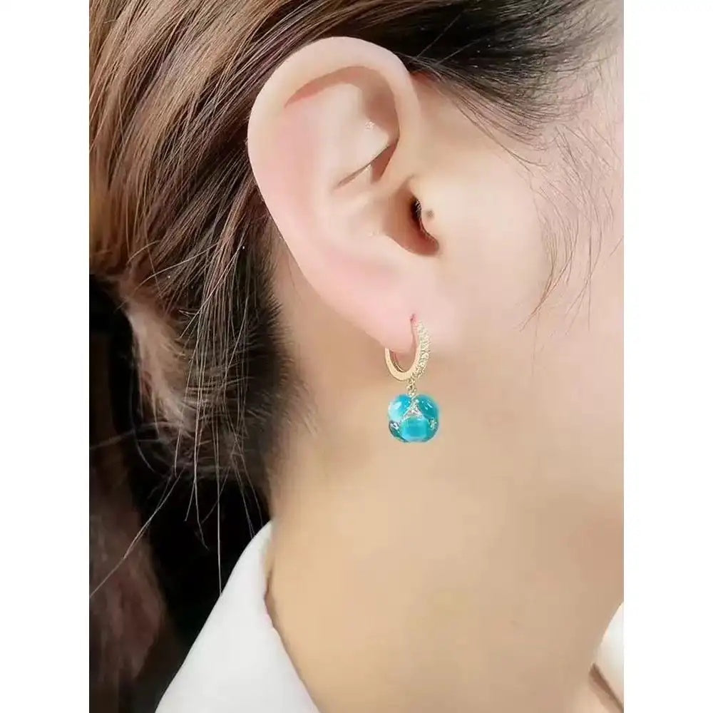 Japanese and Korean Crystal Cat Earrings