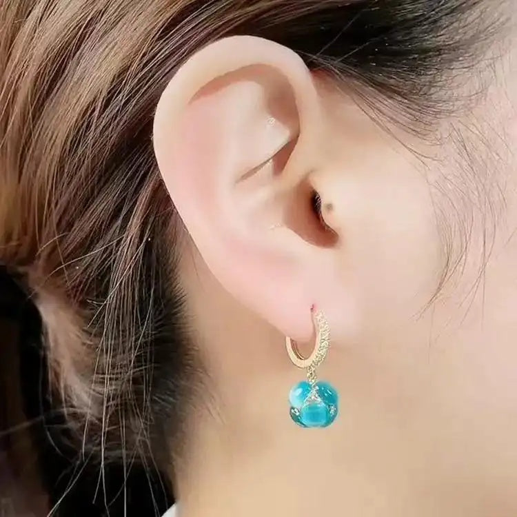 Japanese and Korean Crystal Cat Earrings