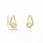 Japanese and Korean Rotatable Crystal Earrings