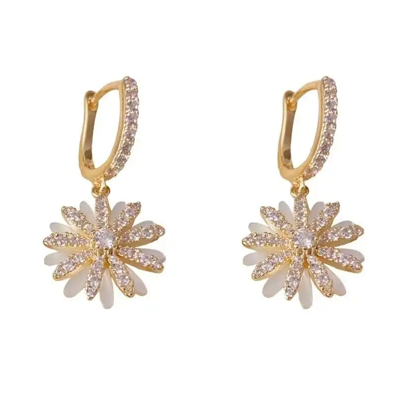 Korean and Japanese Crystal Shell Earrings