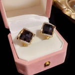 Korean and Japanese Minimalist Crystal Earrings