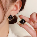 Korean and Japanese Minimalist Crystal Earrings