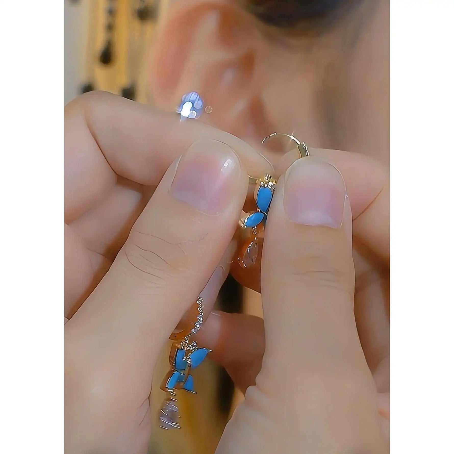 Korean Crystal Bow and Studearrings Stud Earrings