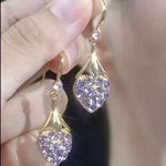 Korean Crystal Color Beads Double-Sided Earrings