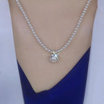 Korean Crystal Pendant Necklace
