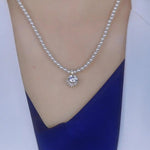 Korean Crystal Pendant Necklace