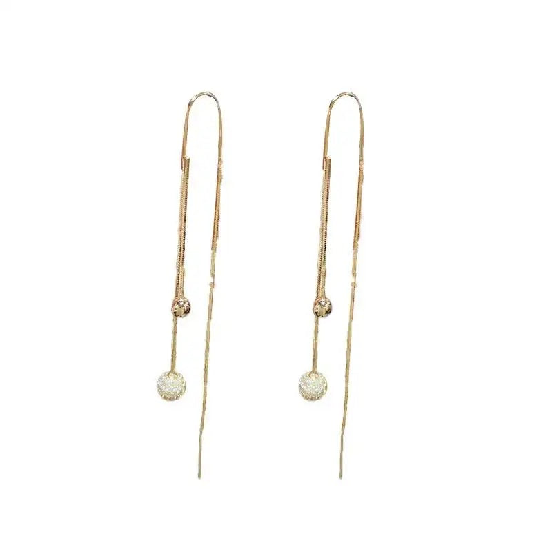 Korean Crystal Sphere Earrings