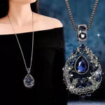 Korean Crystal Teardrop Necklace