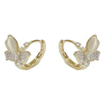 Korean- Diamond-Butterfly Small Ear Cuffs