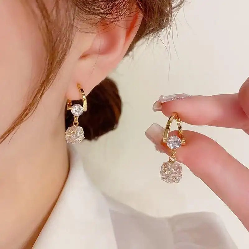 Korean Dongdaemun Crystal Ear Cuffs
