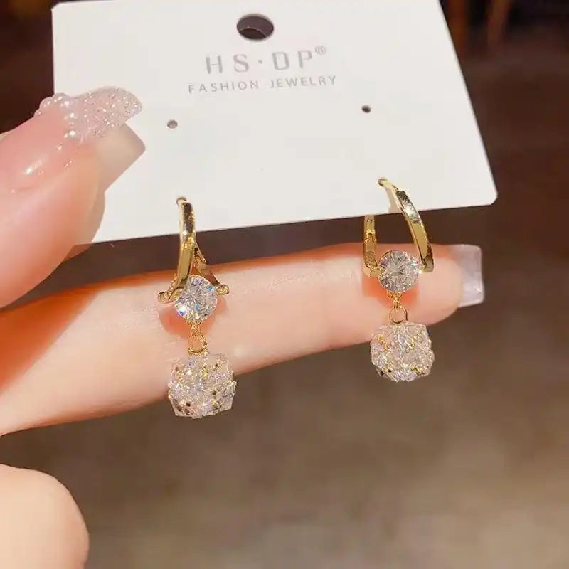 Korean Dongdaemun Crystal Ear Cuffs