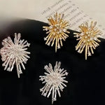 Korean Dongdaemun Crystal Firework Earrings