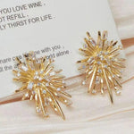 Korean Dongdaemun Crystal Firework Earrings