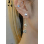 Korean Dongdaemun Pearl Long Ear Cuffs