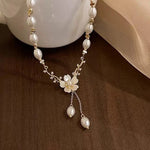 Korean Flower Short Necklace