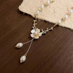 Korean Flower Short Necklace