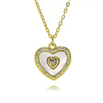 Korean Heart Minimalist Crystal Collar Necklace