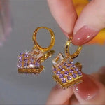 Korean Heavy Craft Geometric Rhombus Ear Cuffs