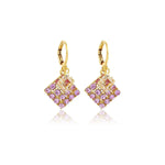 Korean Heavy Craft Geometric Rhombus Ear Cuffs