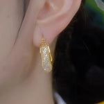 Korean Hollow Mesh Hoop Earrings