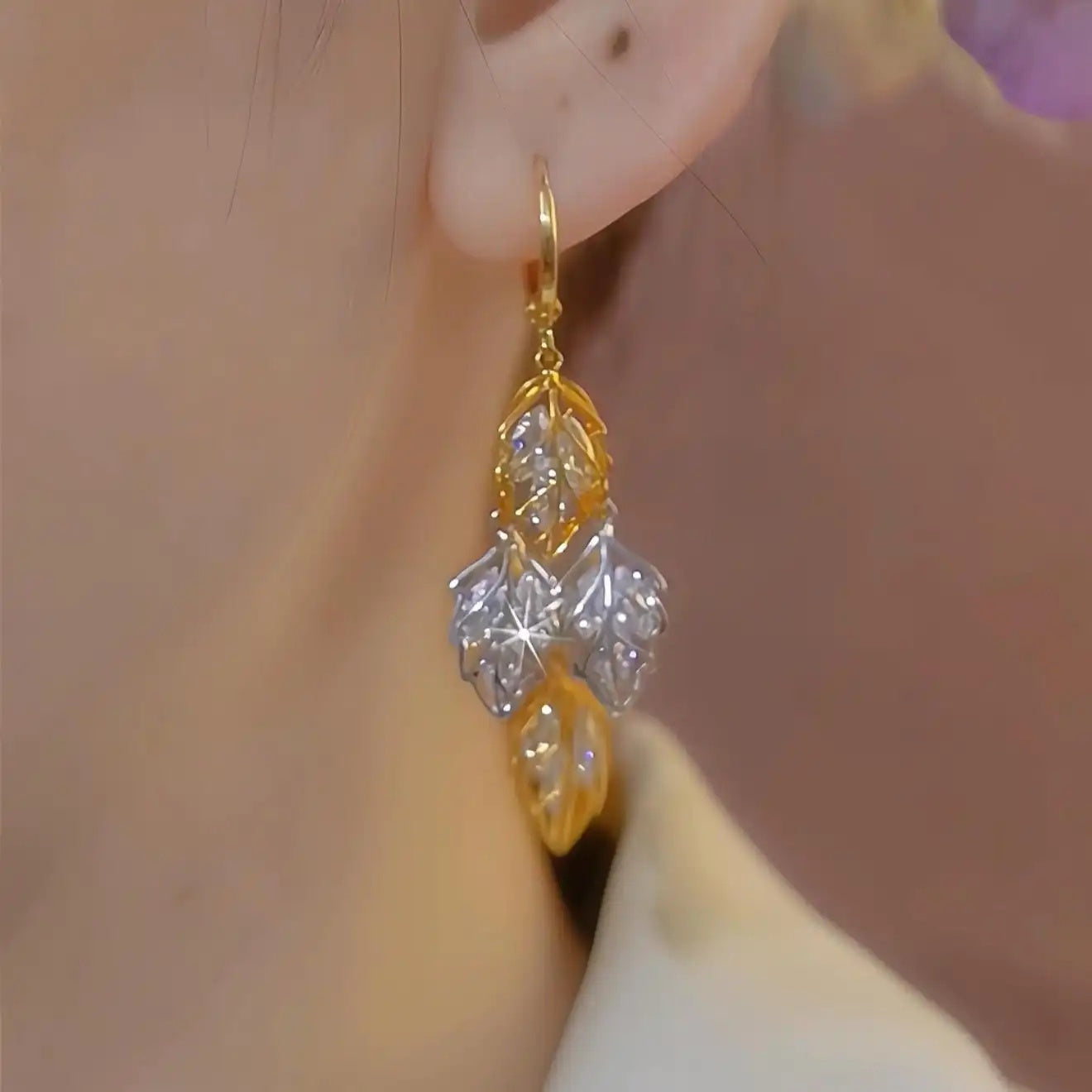 Korean Leaf Wealth Earrings
