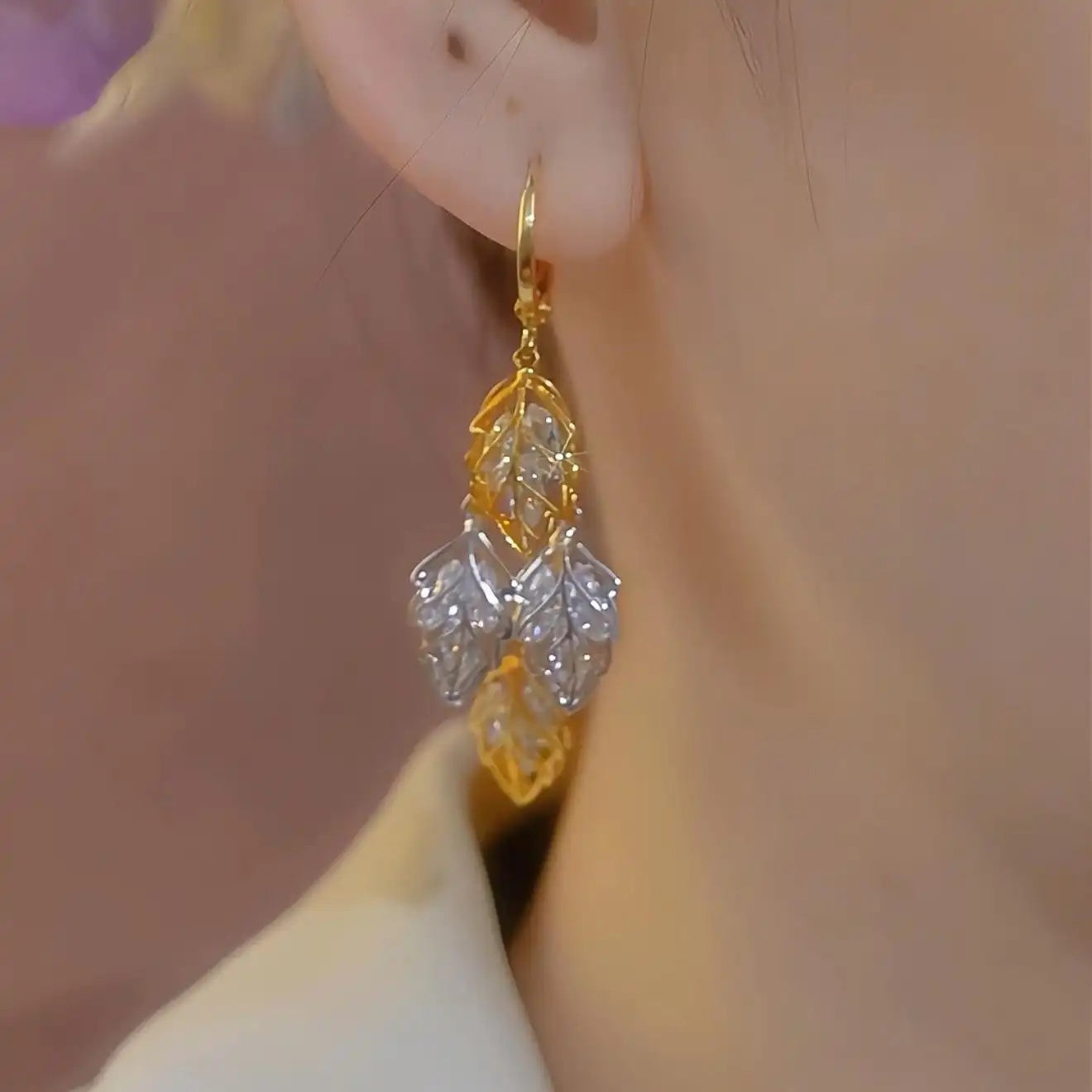 Korean Leaf Wealth Earrings