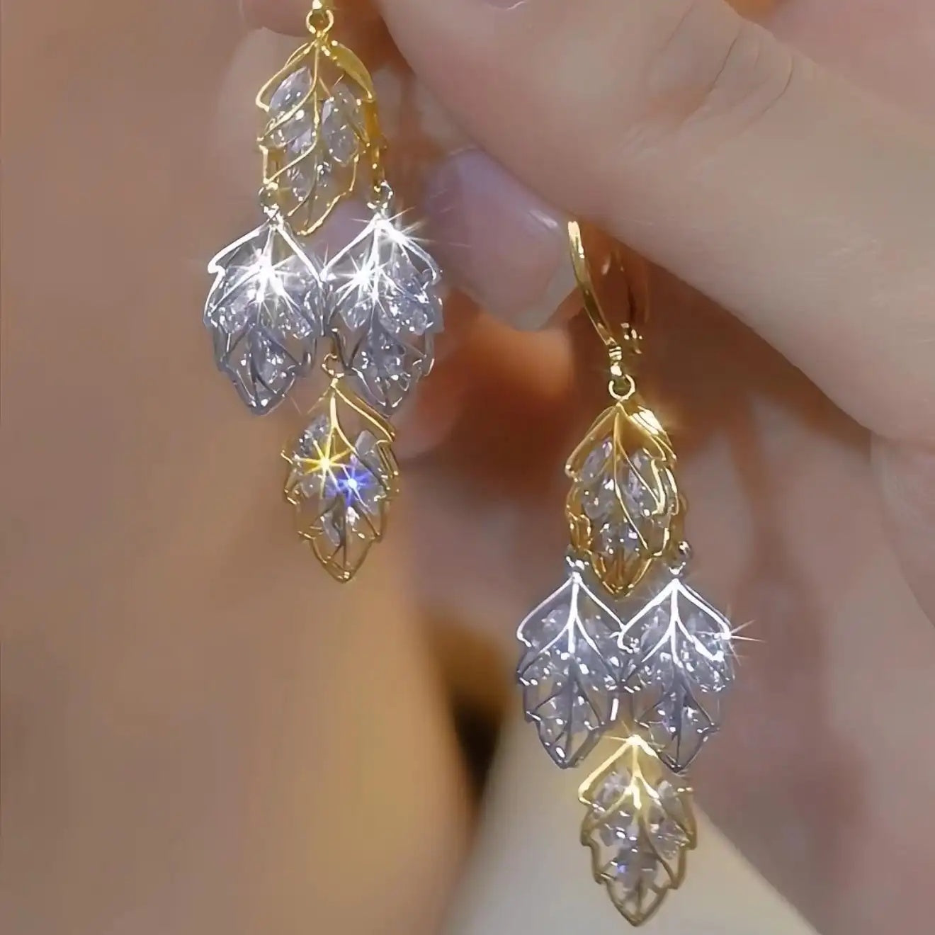 Korean Leaf Wealth Earrings
