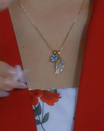 Korean Maple Tree Crystal Necklace