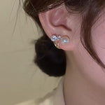 Korean Pearl Mermaid Princess Stud Earrings