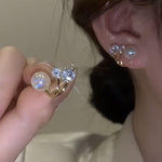 Korean Pearl Mermaid Princess Stud Earrings