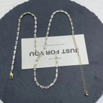 Korean Tassel Geometric Color Crystal Necklace