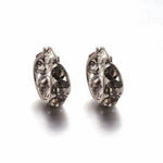 Korean Teardrop Crystal Hoop Earrings