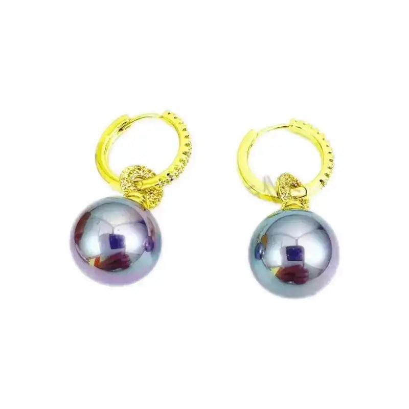 Korean Two-Way Crystal Hoop Earrings